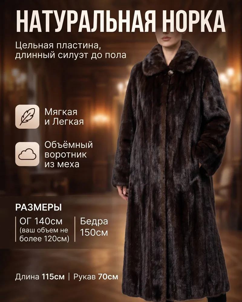 Шуба норковая длинная